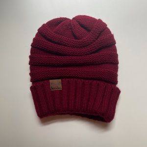 CC Slouchy Burgundy Beanie